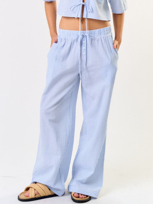 Pinstripe Wide Leg Pant