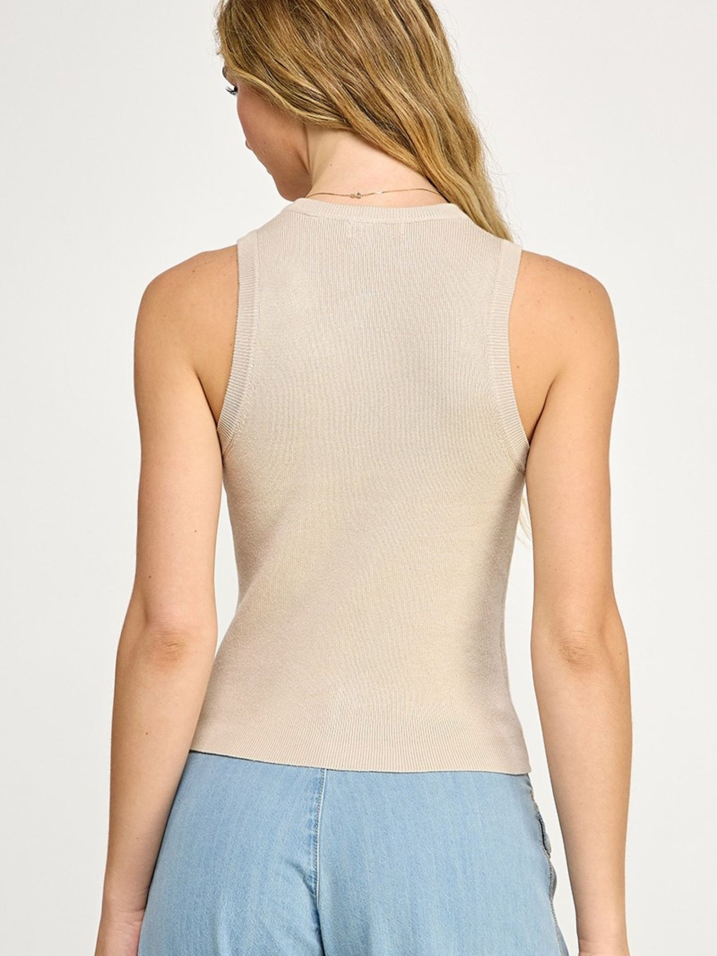 Beige Sweater Top