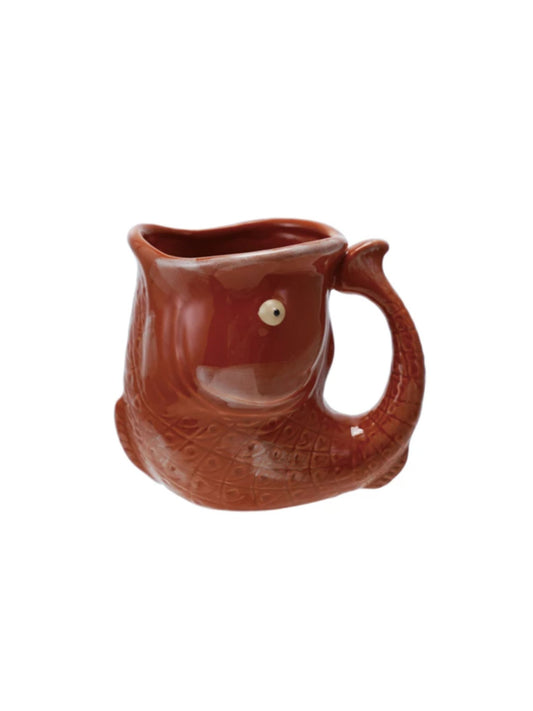 14 oz. Stoneware Fish Shaped Mug