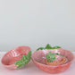 Hand-Painted Stoneware Strawberry Shaped Nesting Bowls