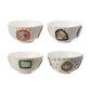 Embossed Hand-Painted Bowl with Gold Electroplating