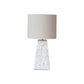 Capiz & MDF Table Lamp w/ Linen Shade (PICKUP ONLY)