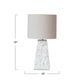 Capiz & MDF Table Lamp w/ Linen Shade (PICKUP ONLY)