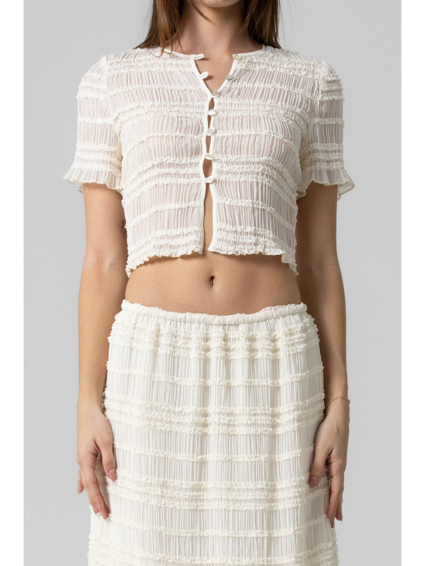 Chiffon Ruffle Top