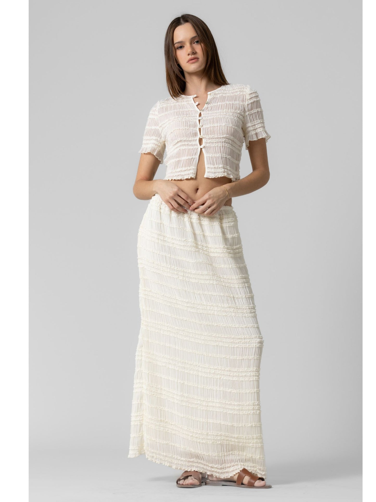 Chiffon Ruffle Top