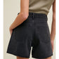 Classic Denim Mom Shorts - Charcoal