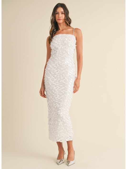 Mix Sequin Midi Dress