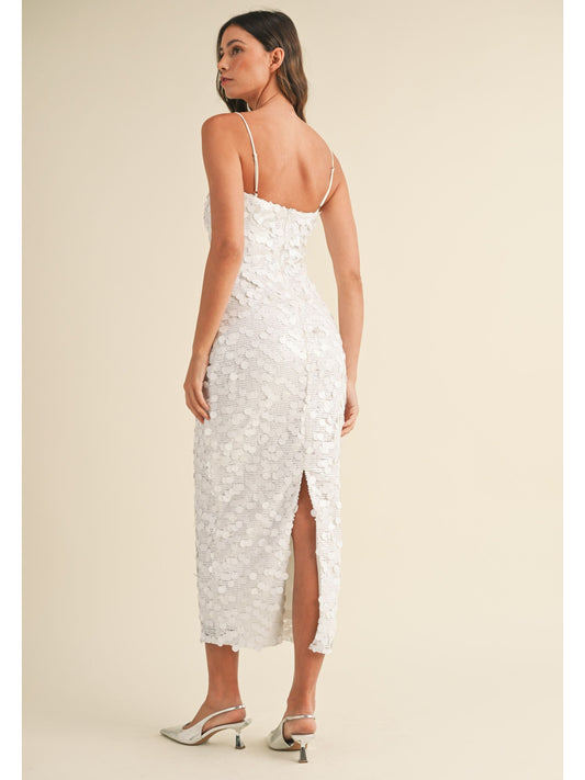 Mix Sequin Midi Dress