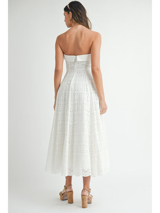 Eyelet Midi Dress