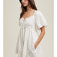 Textured Puff Sleeve Romper