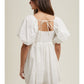 Textured Puff Sleeve Romper