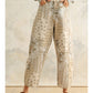 Multi Printed Barrel Jean