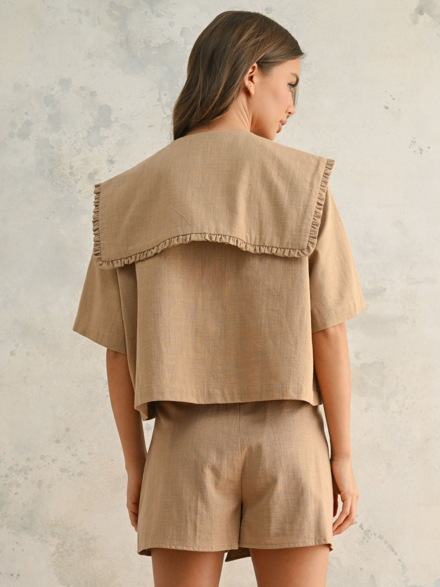 Priscilla Collared Linen Top