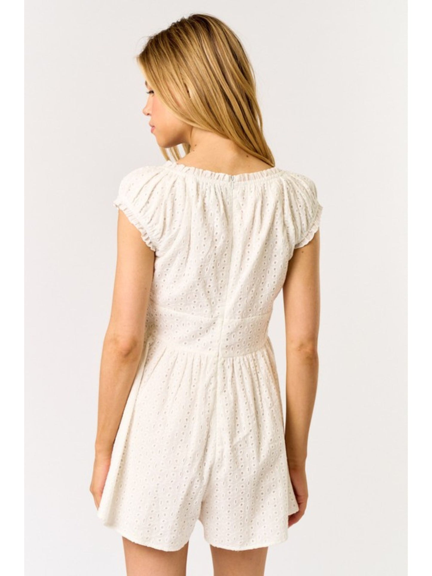 Lucia Cotton Eyelet Romper