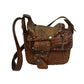 Vintage Leather Hand Tooled Saddle Bag