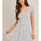 Scottie Ruched Polka Dot Mini Dress