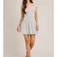 Scottie Ruched Polka Dot Mini Dress