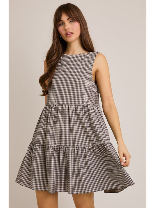 Julietta Boat Neck Tiered Dress