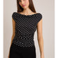 Polka Dot Off Shoulder Top
