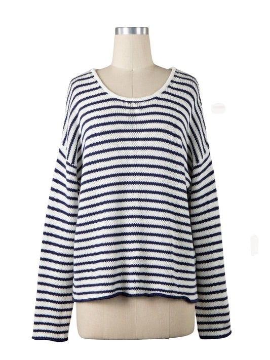 Navy Coastal Throw on Sweater