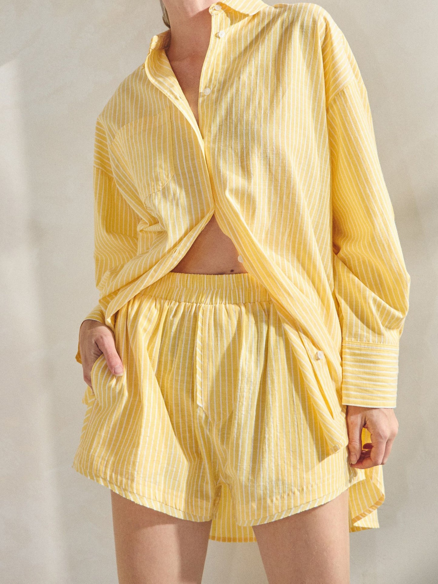 Yellow Stripe Boxer Shorts