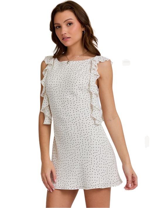 Polka Dots w/ Ruffle Detailing Dress