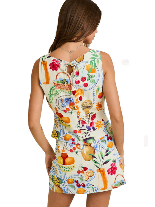 Mediterranean Pattern Top