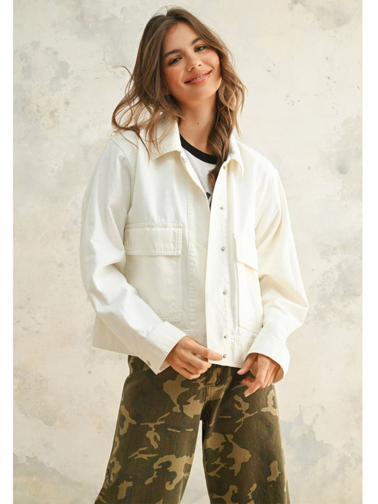 White Washed Cotton Jacket