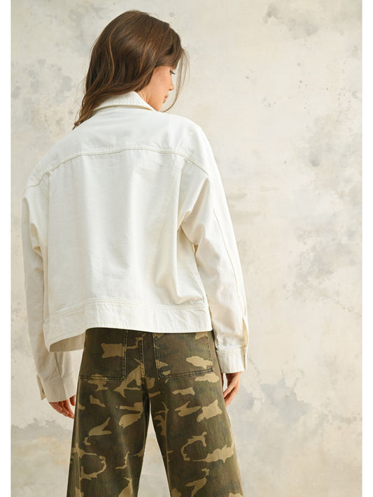 White Washed Cotton Jacket