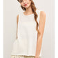 Crew Neck Sweater Sleeveless Top