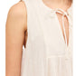 V Neck Tied Front Sleeveless Top