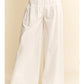 Pintucked Waist Line Linen Pants