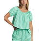 Minty Stripe Top