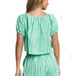 Minty Stripe Top
