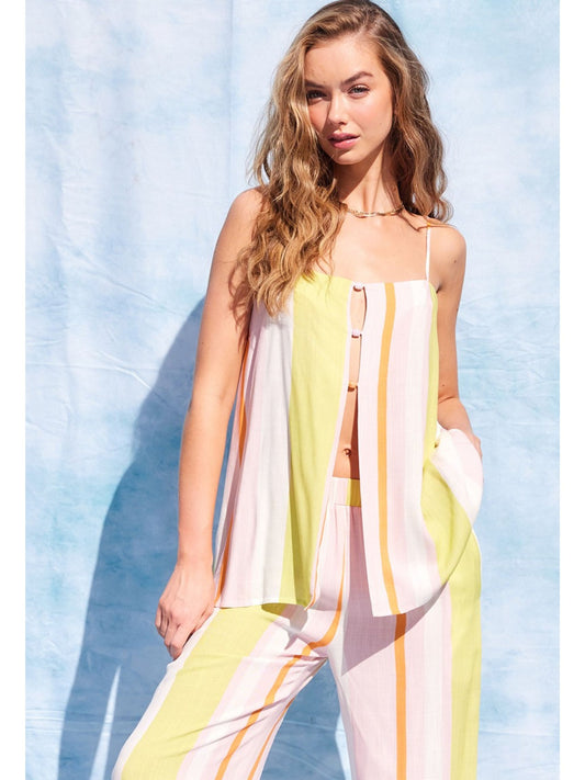 Lucy Stripe Top w/ Beads