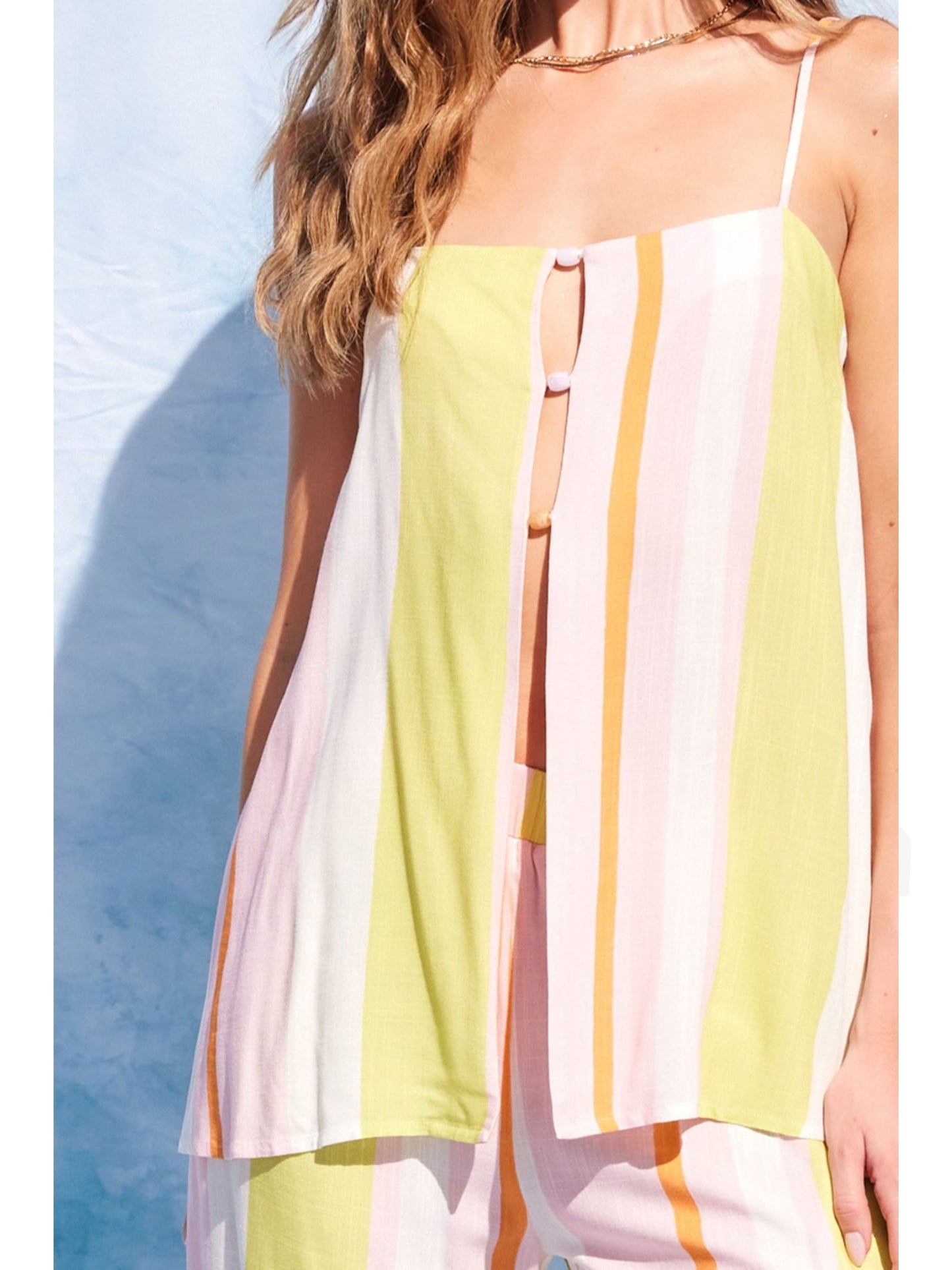 Lucy Stripe Top w/ Beads