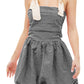 Gingham Bubble Hem Mini Dress