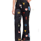 Bathing Suit Printed Satin Wide Leg Pants