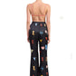 Bathing Suit Printed Satin Wide Leg Pants