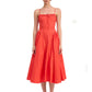 Tomato Corset Bustier Midi A Line Dress