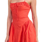 Tomato Corset Bustier Midi A Line Dress