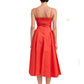 Tomato Corset Bustier Midi A Line Dress