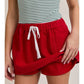 Elastic Waist Drawstring Skort
