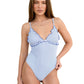 Blue Gingham One Piece Bathing Suit