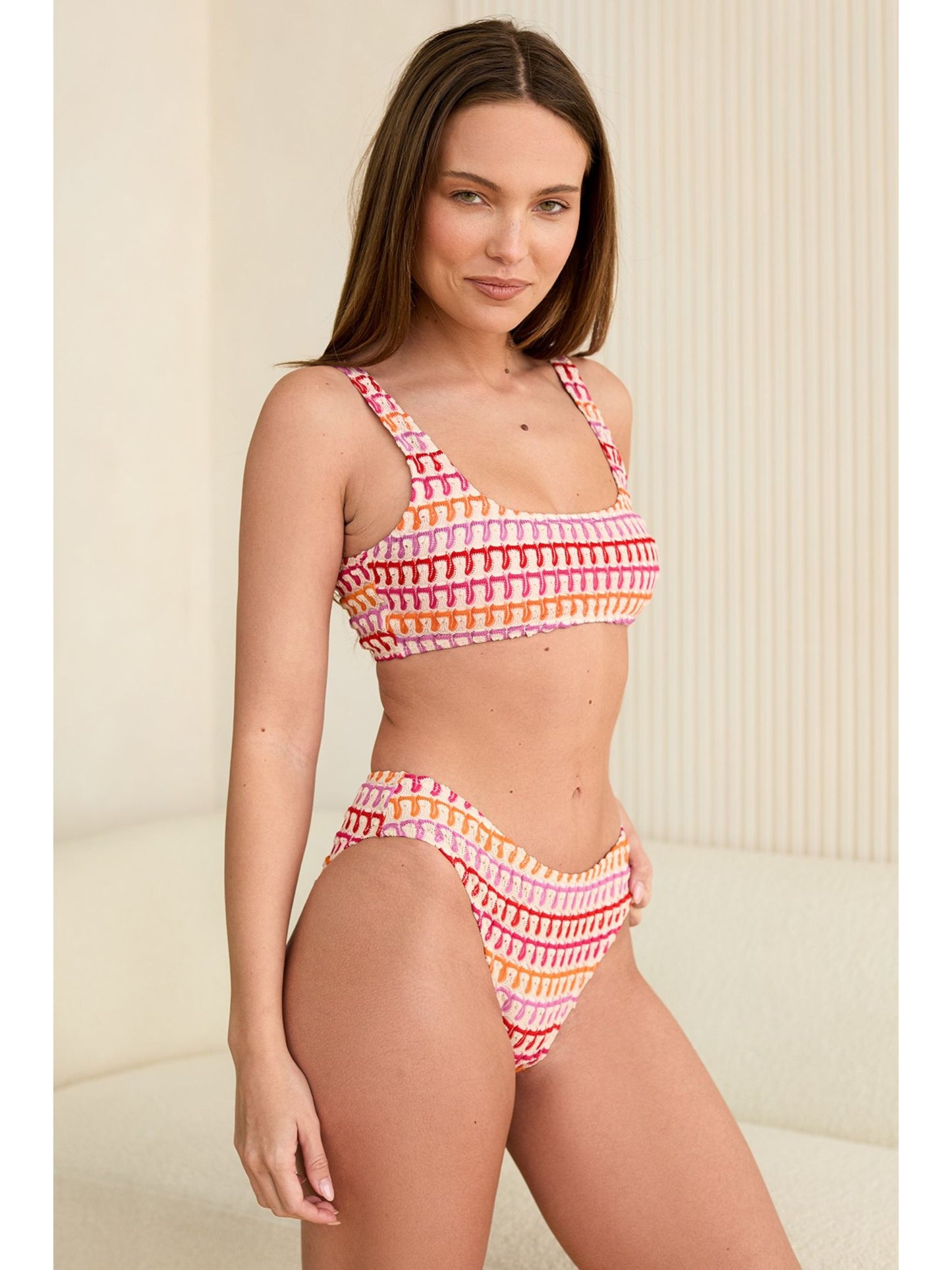 Scoop Neck Crochet Bikini Top