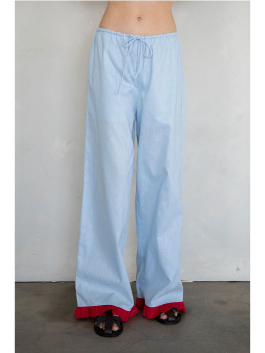 Pippa Linen Ruffle Pants