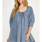 Orion Striped Puff Sleeve Romper