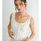 Lila Floral Lace Front Tie Top