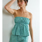 Poplin Striped Tie Top