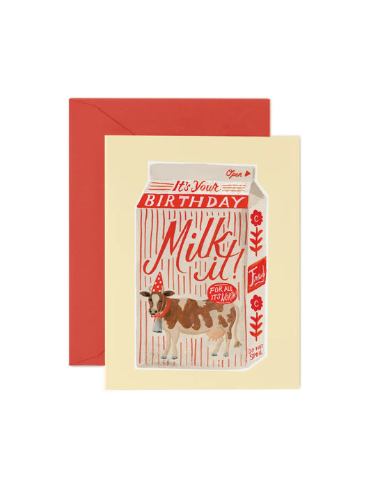 Milk It Birthday Card